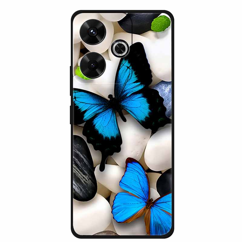 Phone Case For POCO M6 4G Back Cover Case M6Plus Black Silicone Soft Coque For Xiaomi Redmi 13 13x Poco M6 Plus Case M 6 Plus