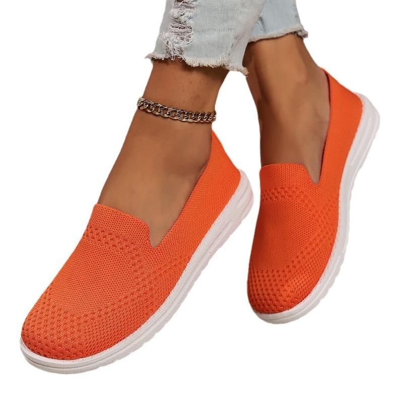 Summer new large size round head flat-soled single shoes women's shallow mouth casual shoes overalls fly-woven shoes