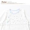 Cream De Coco with Interchangeable Crotch Made In Striped Jacquard Star Baby Two-Way All-in-One Snaps, Japan, Spring/Summer, Pattern, Clothes,