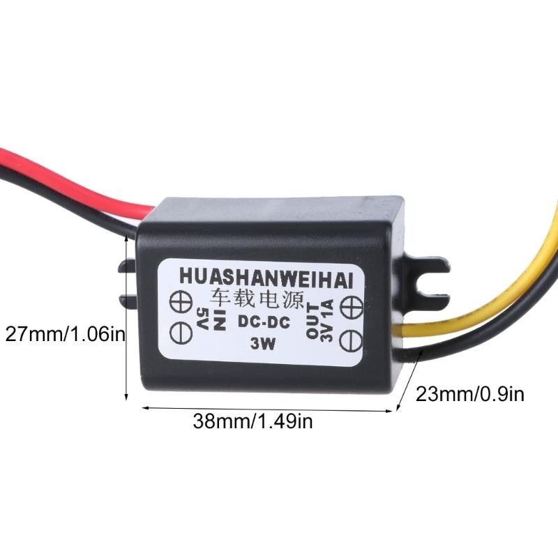 DC5V auf 3V 1A Abwärtswandler, Leistungs-Abwärtsspannungsregler, Reduzierer, Transformationsmodul für Auto, LKW