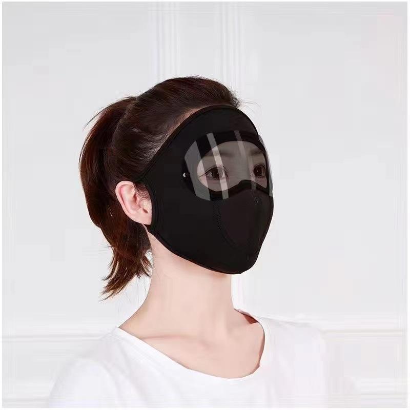 Sonnenschutz-Linsenmaske, abnehmbar, für Damen, Frühling und Sommer, Anti-Ultraviolett-Sonnenschutz, Fahrradfahren, staubdicht, verstellbare Hutmaske