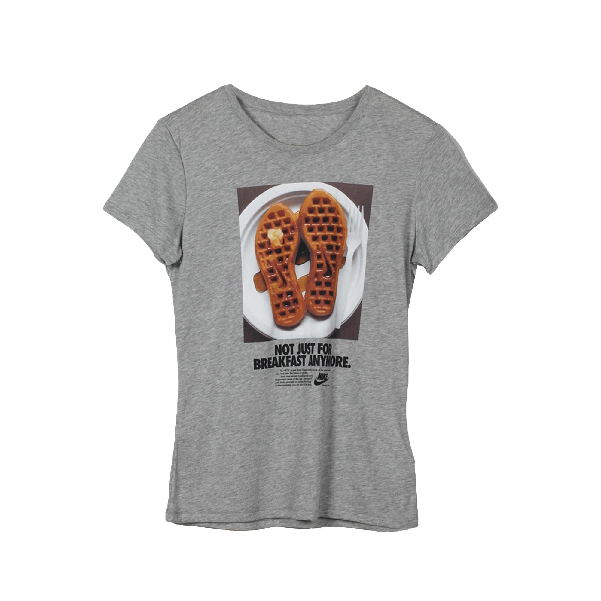 Nike T Shirts Women s Gray Crew Neck Moderate 619506-063 M