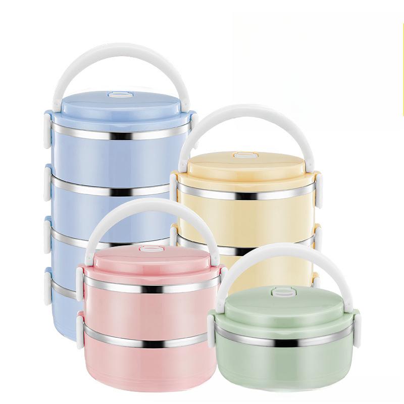 Double-Layer Insulated Stainless Steel Lunch Box for Office, School, Camping, and Picnic