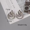Orecchini a Bottone Rock Intrecciati per Donna Statement Europeo Nodo Metallico Liscio Orecchino Minimalista Gioielli da Festa Ingrosso Regalo Ragazza