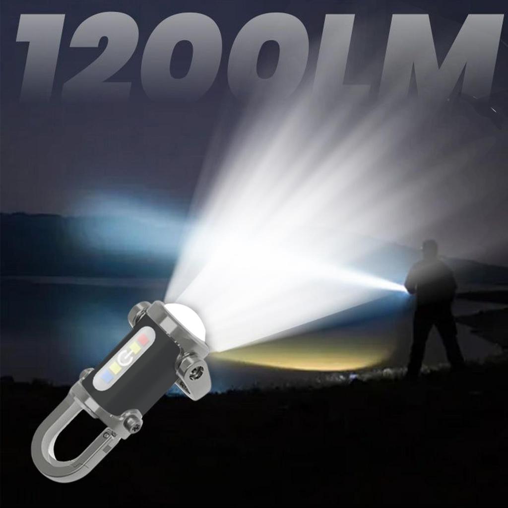 Rechargeable Keychain Flashlight Mini LED Torch Super Bright Portable Waterproof Keyring Light for Camping Hiking Emergency