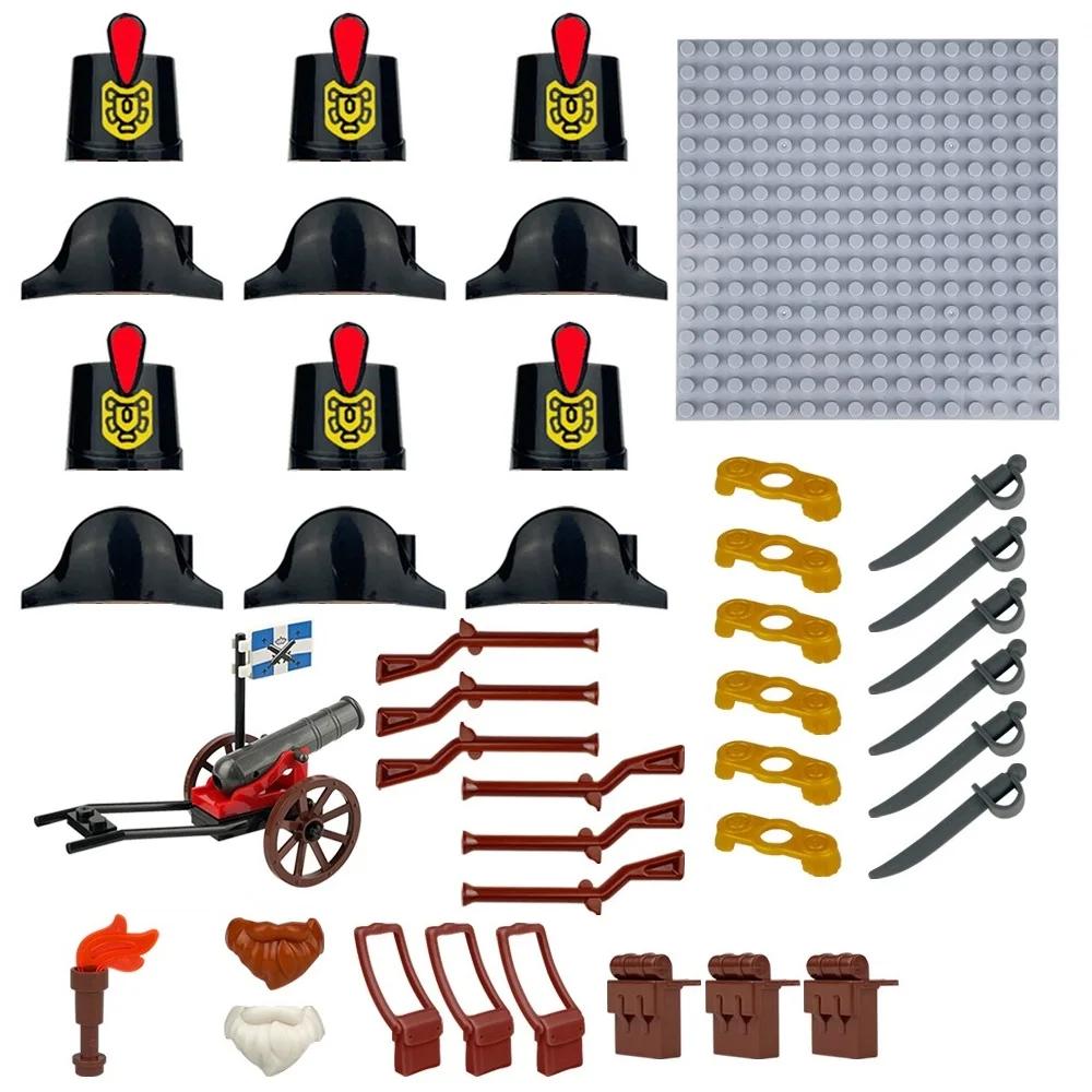 Napoleonic wars, military soldiers, World War II and 12PCS mini action figures, French and British flintlock weapons and toys.