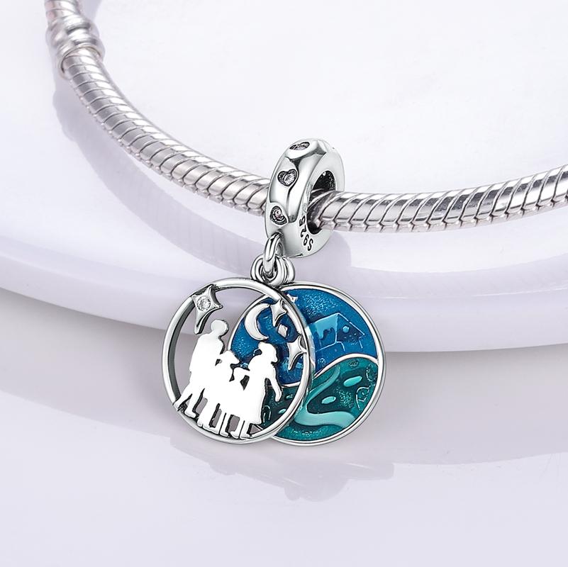 Copper Family And Friendship Theme Serie Pendant Suitable For 3Mm Original Bracelet Necklace Birthday Exquisite Jewelry Gift