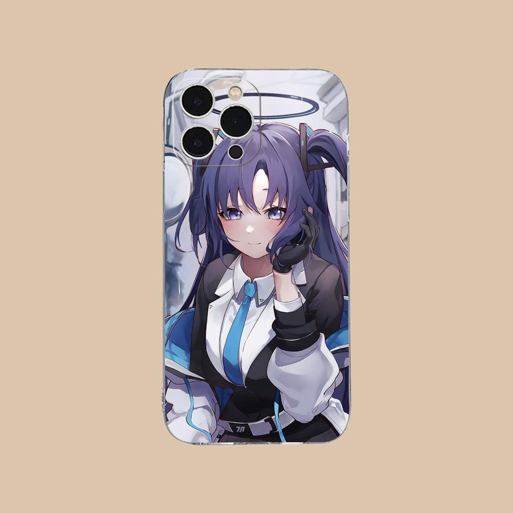 Blue Archive Yuuka Clear TPU Mobile Case for iPhone 17 16 15 14 13 12 11 X XR XS Air Pro Max Plus Mini Colorful Cover