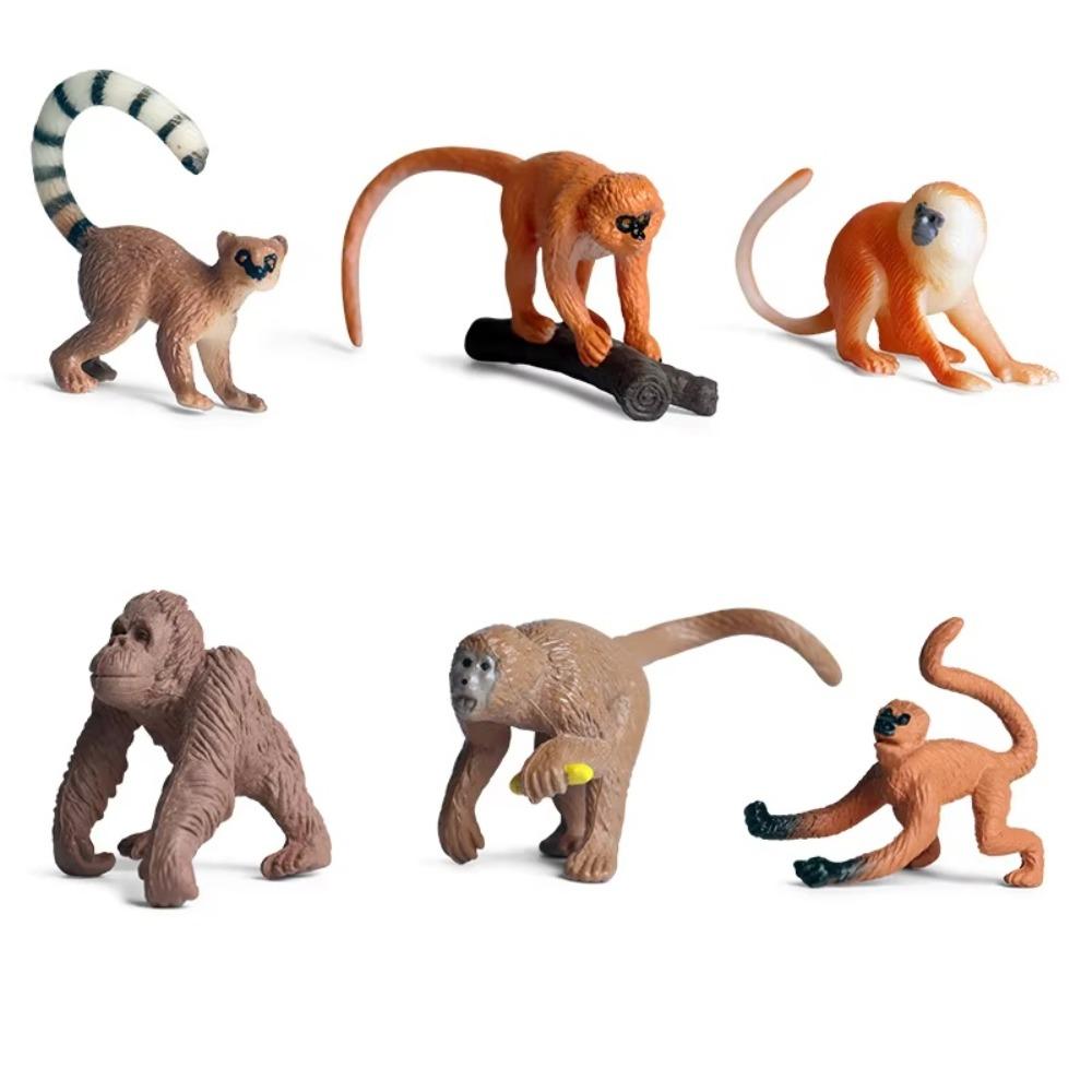 PVC Material Chimpanzee Model Education Orangutan Gorilla Model  Desk Ornament