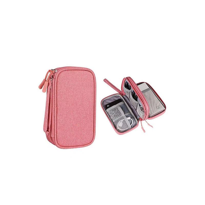 Tragbarer Kabelaufwickler Organizer Aufbewahrungstasche für digitale Produkte für Powerbank Digitale Kabeltasche Kopfhörer-Stoff Kopfhöreretui