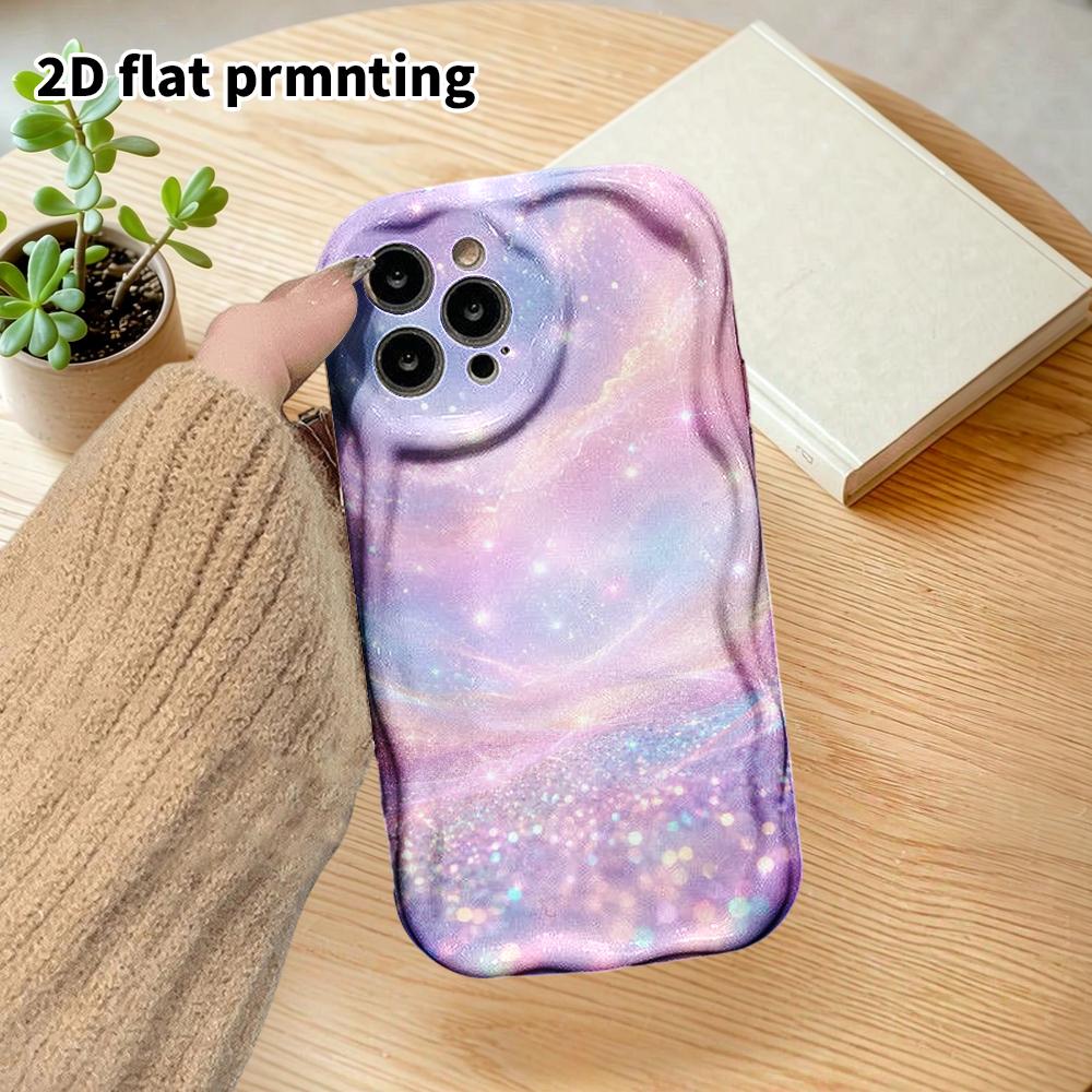 Phone Case: 2D Flat Design Suitable for iPhone 18 17 16 15 14 13 Pro Protective Case, Couple Style, Dreamy Sky, Christmas and Halloween Gifts