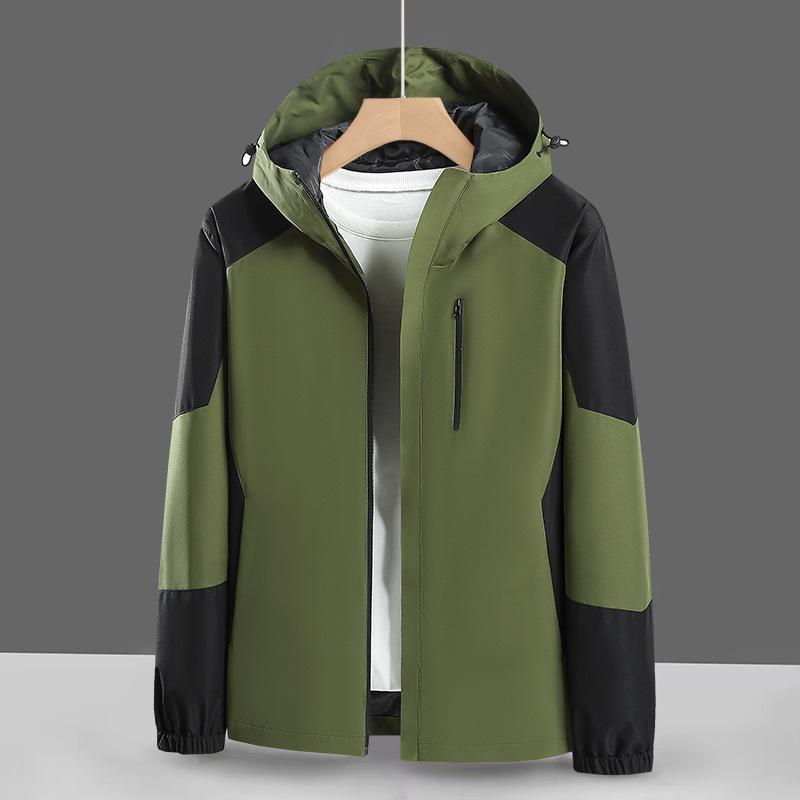 

Унисекс Ветрозащитная и Водонепроницаемая Куртка с Капюшоном – Легкая и Стильная для Весны/Осени, Идеальна для Рыбалки и Путешествий 3XL армия зеленый