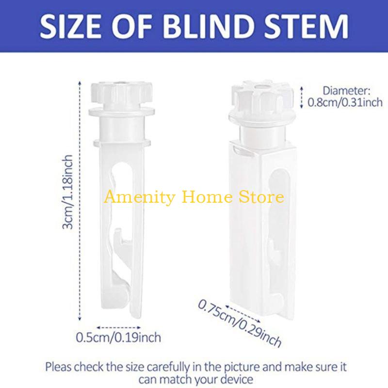 F26C 10Pcs Vertical Blind Repair Stem White Clip for Window Adjustments