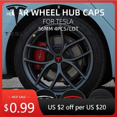 Autocolant Auto 2025 Nou 4 buc 56mm Jante Auto Capac Jantă Pentru Tesla Model S X 3 Y Roadster Accesorii Capac Central pentru Jante A