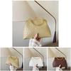 Fashion Woven Shell Bag With Chain Strap For Daily Casual Use