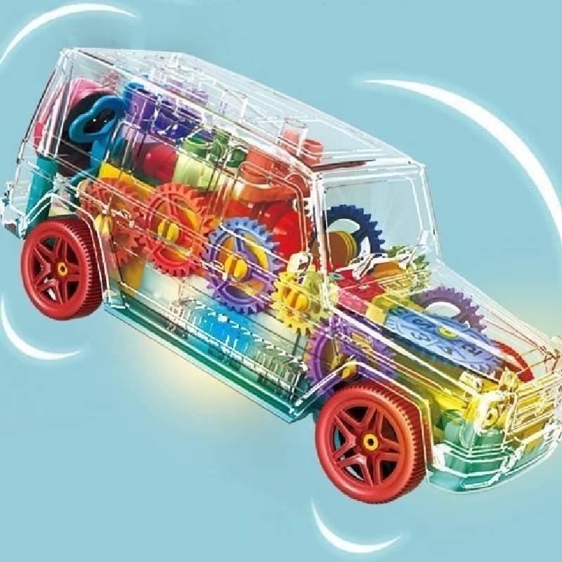 Transparent Gear Big G Electric Toy Car With Light And Music For Kids Emotional Development