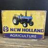 New Holland Agriculture Repro Malý plechový znak Hliník