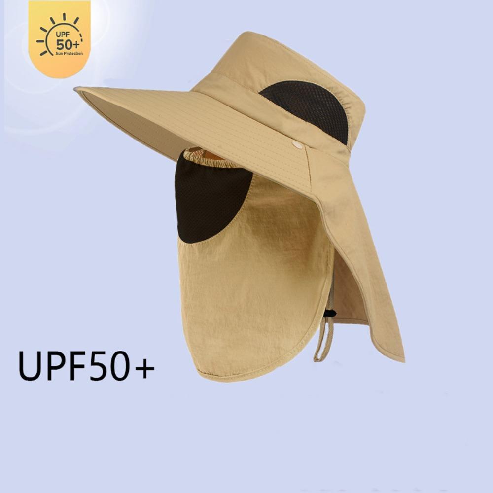 With Removable Mask Bucket Hat Breathable Beach Cap Fashion Fisherman Hat  Outdoor