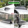 Decorative Shark Fin Antenna,Carbon Fiber Look,Universal Modeling Decorating Parts, No Function Dummy Aerial Car Accessories