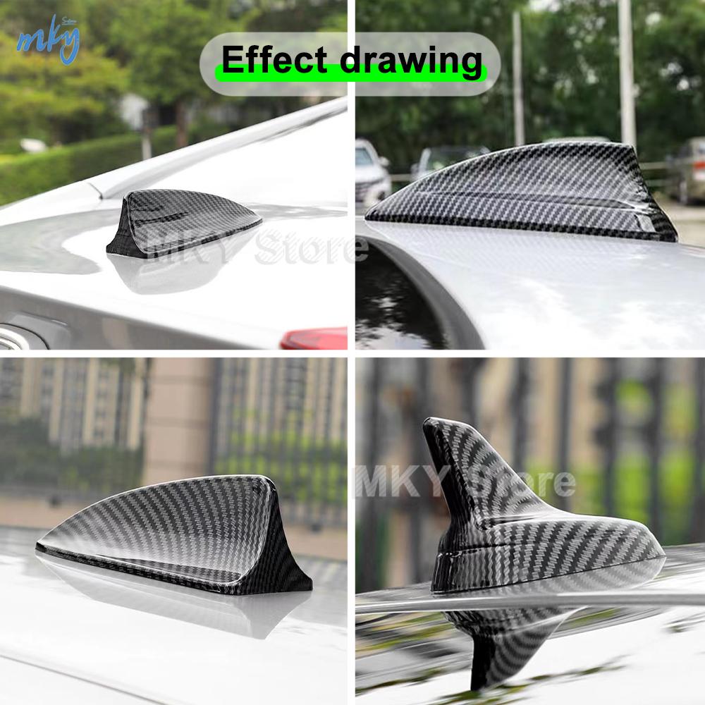 Decorative Shark Fin Antenna,Carbon Fiber Look,Universal Modeling Decorating Parts, No Function Dummy Aerial Car Accessories