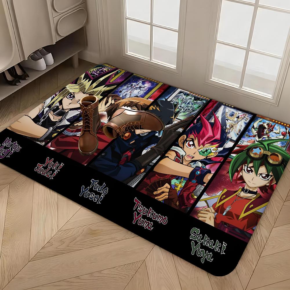 Cartoon Anime Yu-Gi-Oh MONSTER CARD Door Mat Non-Slip Laundry Room Mat Laundry Decor Balcony Child Living Room Welcome Doormat