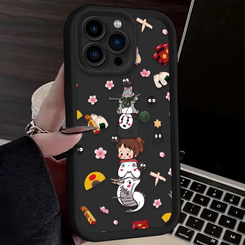 Cartoon Cute T-Totoros Phone Case For iPhone 17 Air 16 16E 15 14 13 12 11 Pro Max X XS X S Max XR SE 2020 SE4 7 8 Silicone Cover