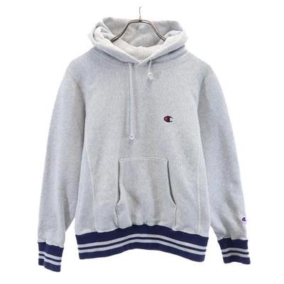 Mono Blue Replica Logo Embroidery Long Sleeve Reverse Weave Sweatshirts Men's Used