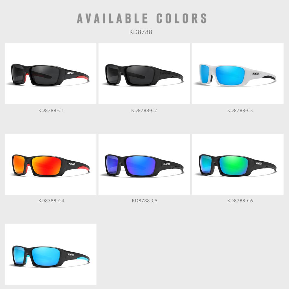 KDEAM High-End Sports Goggles TR90 Polarized Sunglasses Men Hiking Fishing Sun Glasses With Zipper Case