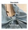 2025 Elegant Denim Shoulder Tote with Bow Detail