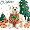 2026 Velvet Gingerbread Christmas Pet Hoodie Transformation Clothes Malzis Autumn and Winter Festival Warm Traction Hoodie