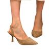 Fashion Women Sandals 2024 New Summer High Heels Closed Toe Single Sandals Thin Mid-heeled Fashion Hollow Pointed Toe Women Sandals
