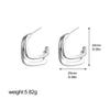 Geometric Stainless Steel Gold Sliver Color Bilayer Stud Earring for Women Irregular Metal Texture Fashion Jewelry Gift