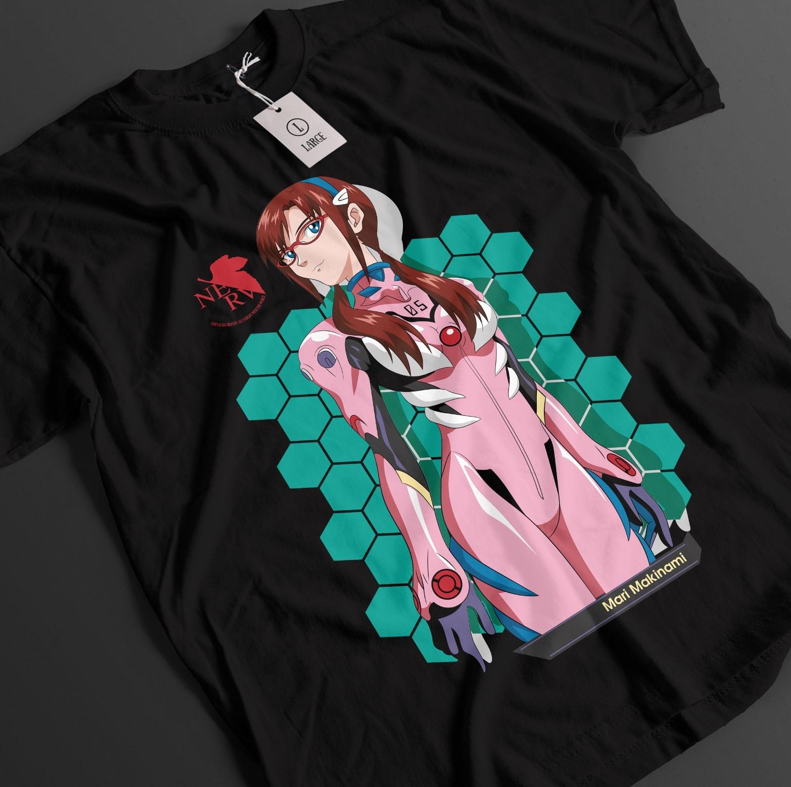 Футболка Neon Genesis Evangelion Маи Футболка Синдзи Аска Топ Ева Каору Аниме Футболка L
