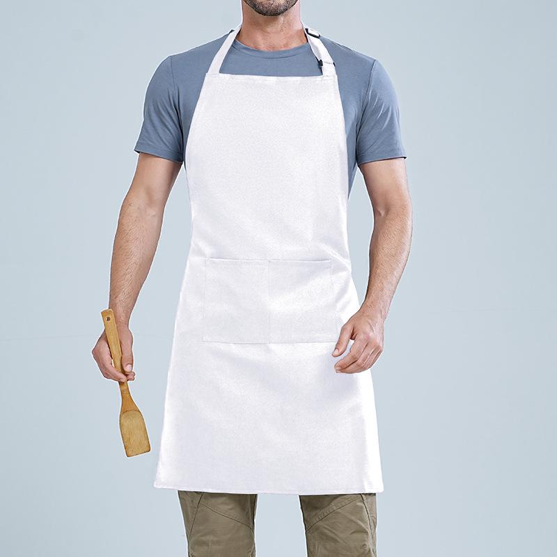 Korean-Style Custom Logo Neck Apron for Baking, Kitchen, Restaurant, and Coffee Shop