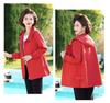 Mom's Plus Size Mid-length Hooded Trench Coat: Spring/Autumn Casual Jacket for Middle-aged Women