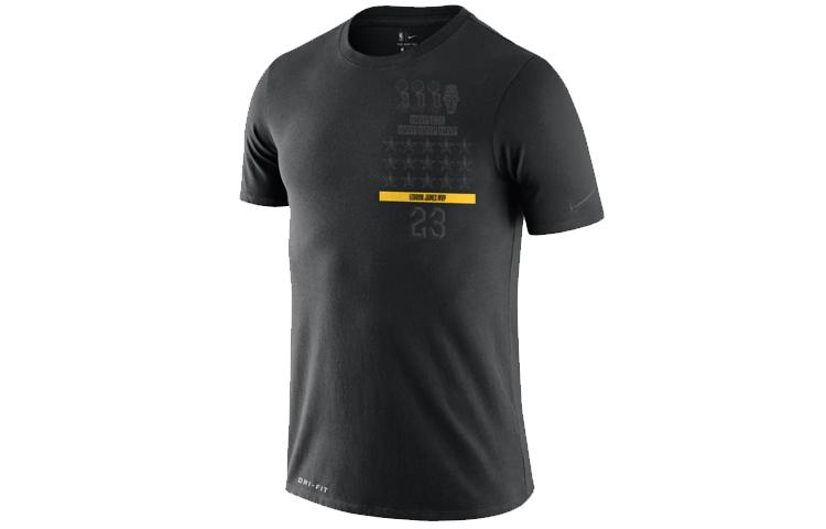 Nike T-shirts Heren Ronde Hals Normale Rechte Pasvorm BV1539-010 M