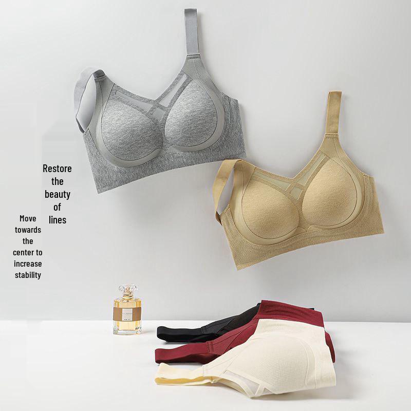 Seamless Wireless Lift & Support Bra for Large Busts - Anti-Sagging, Soft, and Comfortable for Autumn/Winter