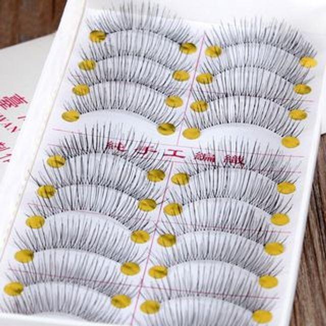 Choyu - Set of 10 Pairs: Natural Criscross False Eyelashes As Shown In Figure - One Size