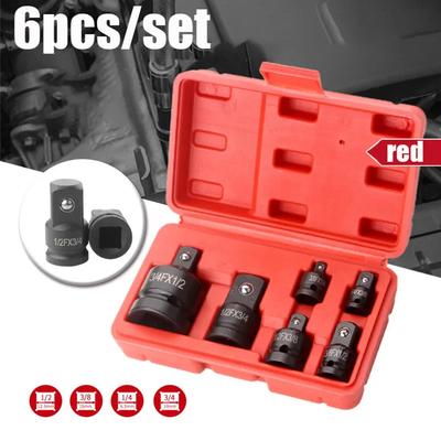 6Pcs Socket Wrench,1/4 1/2 3/8 3/4 Socket Convertor,Adaptor Reducer Set Impact Socket Adaptor for Car Bicycle Garage Repair Tool