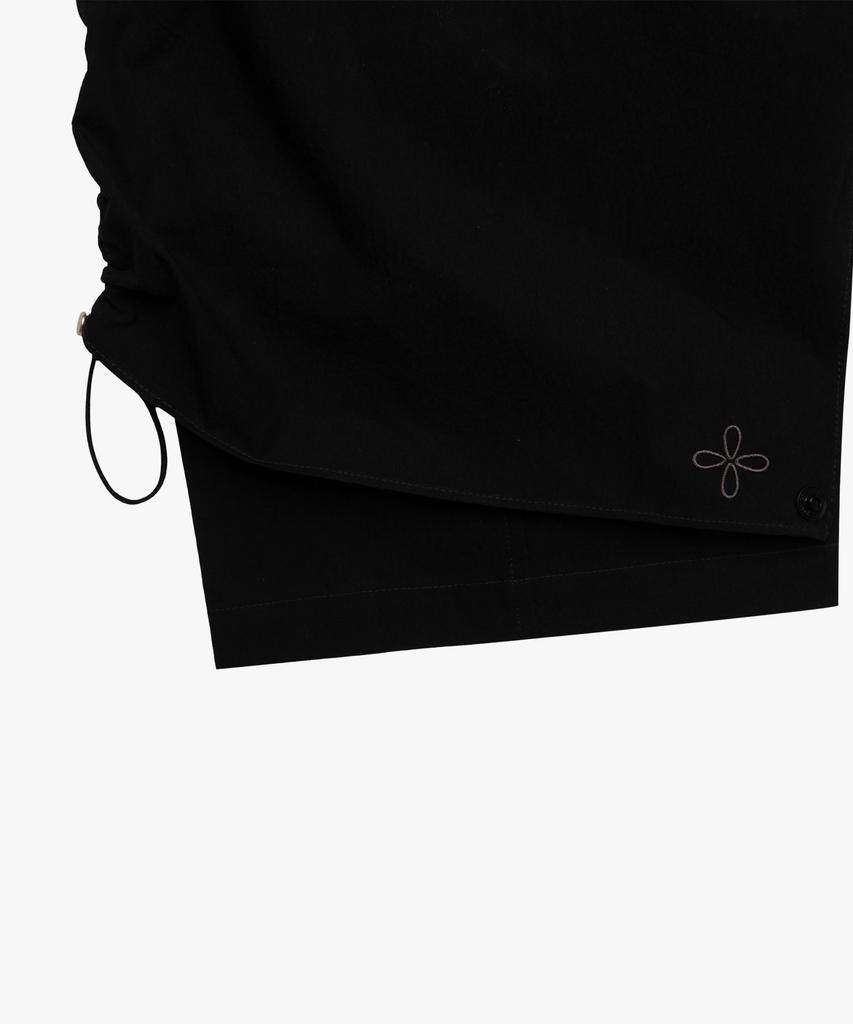 Liomeu Layered String Shirred Pants_Black