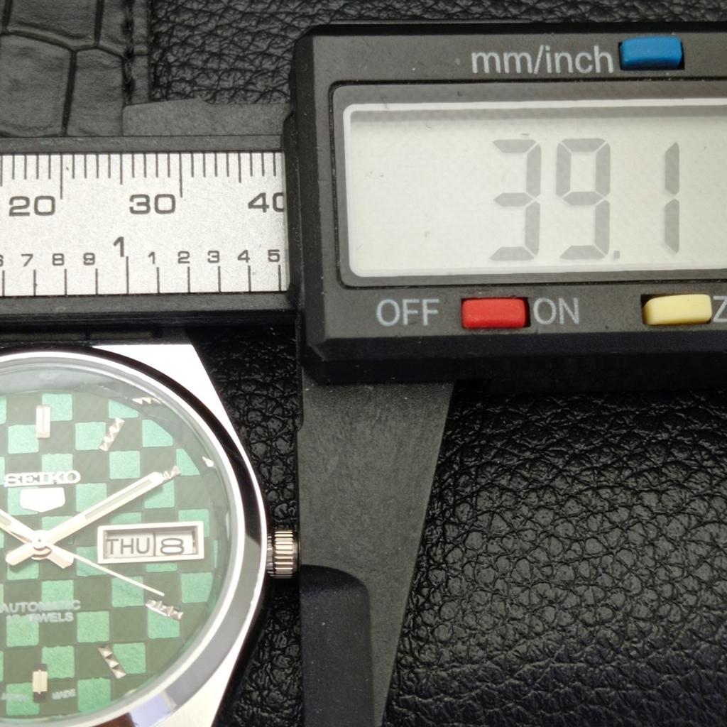 JAPAN SEIKO 5 AUTOMATIC MENS 6309A REFURBISHED GREEN COLOR DIAL WATCH a440277-9 Sk-a440277-1