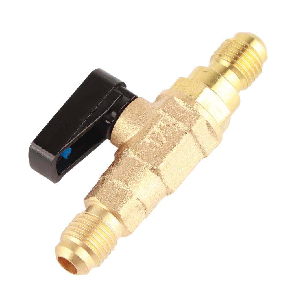 1 4SAE Air Conditioning Refrigerator Tools Refrigerant Control Valve Fitting Adapter Ball Valve