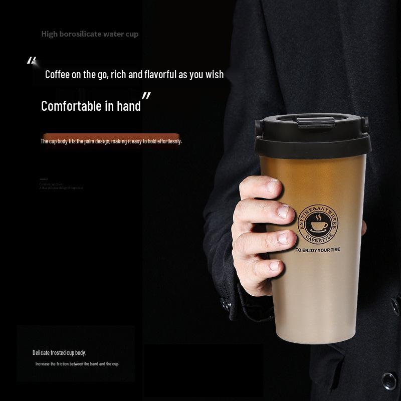 Isolierter Reisebecher aus Edelstahl - Tragbarer Büro-, Outdoor- und Autobecher Geschenk