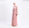 Women Openwork Embroi Long Dress Robe Open Abaya Cardigan Muslim Dubai Robe Gown