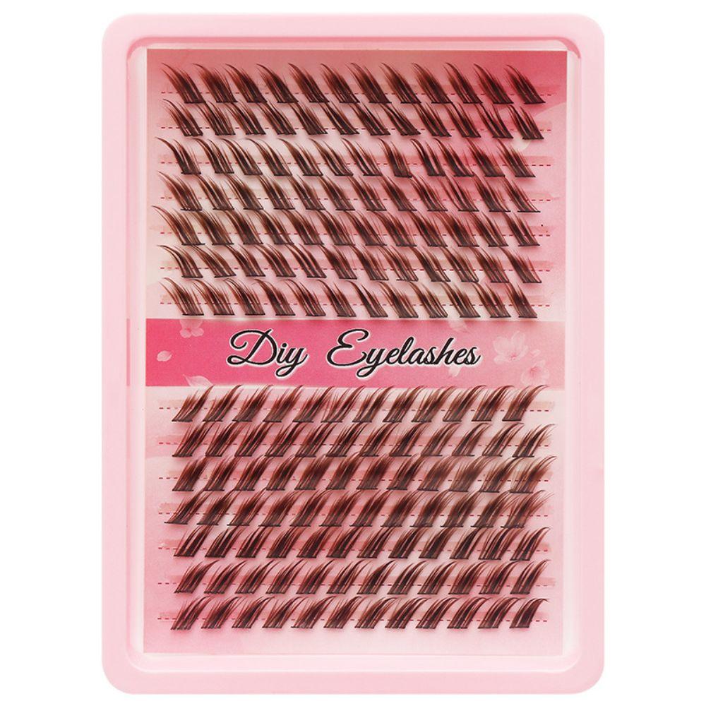 Brown Cluster Lashes 60P 80P Manga Lash Clusters Women's Beauty DIY Segmented False Eyelashes