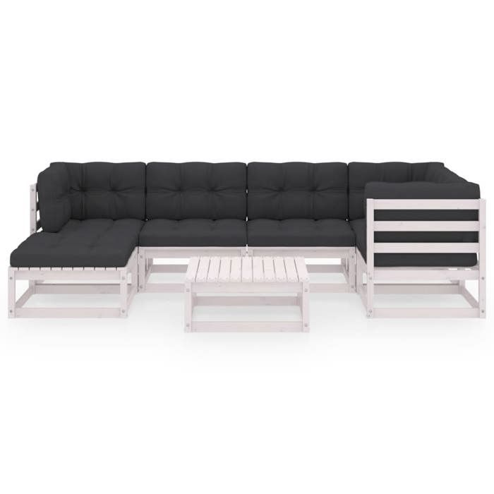 VidaXL Garden Lounge Set 7 Pcs with Cushions Patio Furniture Garden Furniture Outdoor Furniture Set Furniture of 3076740