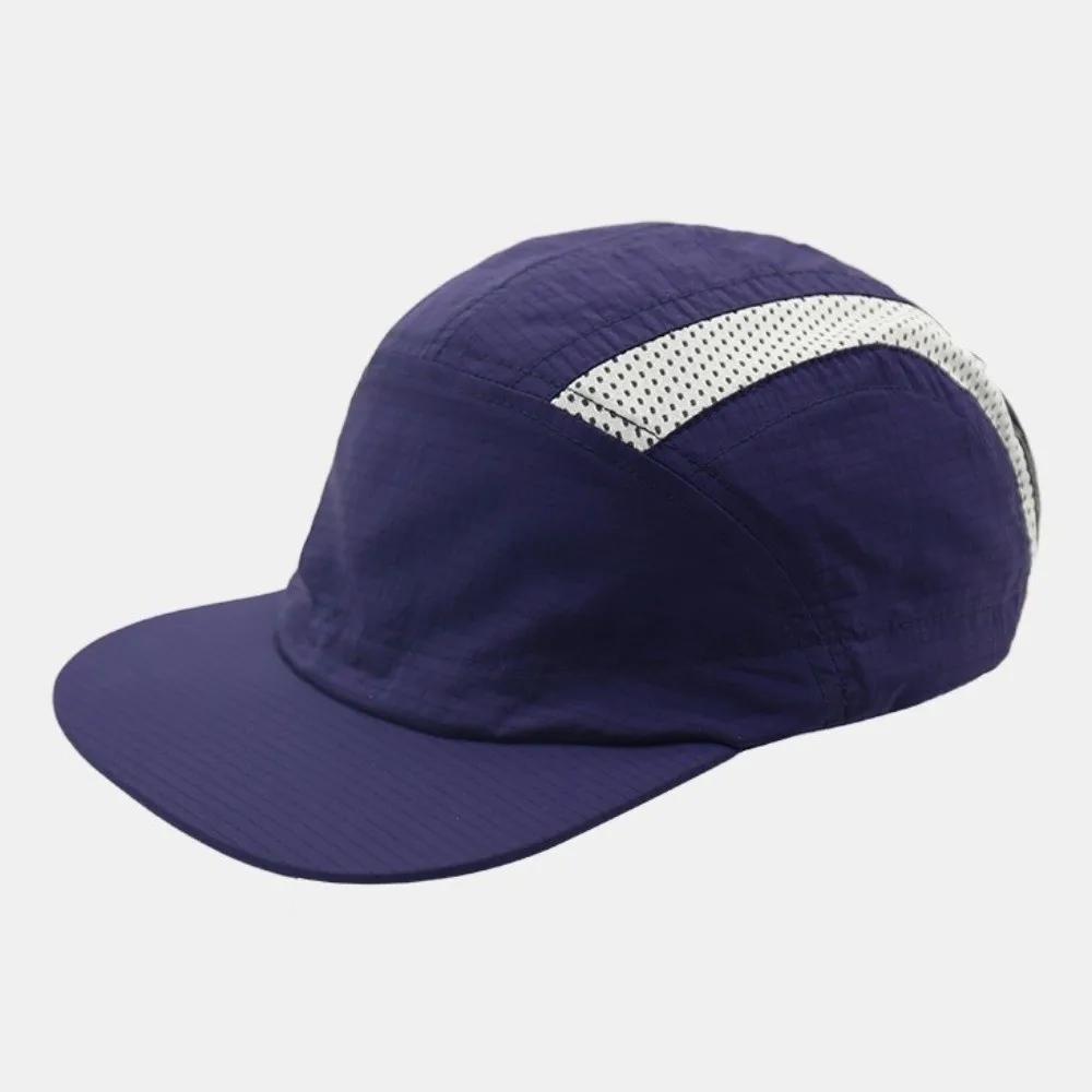 Retro Japanischer Stil Hip-Hop Hüte 5 Panel Dünne Flache Kappe Atmungsaktiv Schnelltrocknend Sonnenschutzhut Unisex