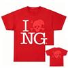 Summer  I Love NG I Luv Novagang  Americanstyle Printed Crewneck Printed Tshirt Unisexs and Womens YK Hiphop Streetwear