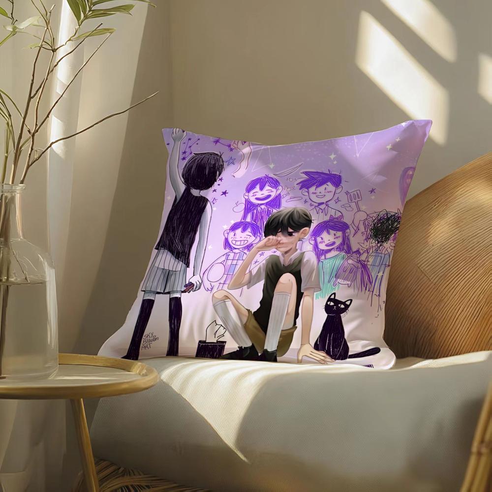 Horror Game OOmori Personalized Pillow Case Pattern Printed Pillowcase for Living Room Sofa Cushion Cover Bedroom Decor 30X30cm