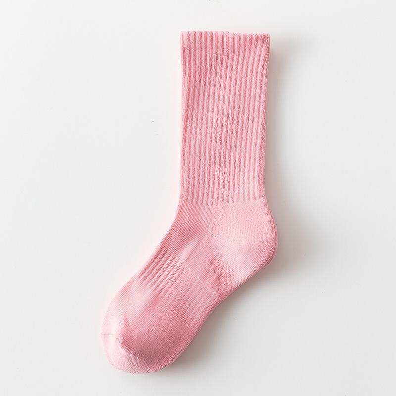 Women's Autumn and Winter Warm Leg Warmers Solid Color High Rubber Band Sports Long Cotton Socks